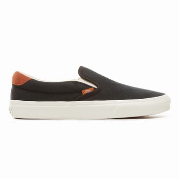 Damske Tenisky Vans Suede Flannel Slip-On 59 Čierne VA13OXEZC